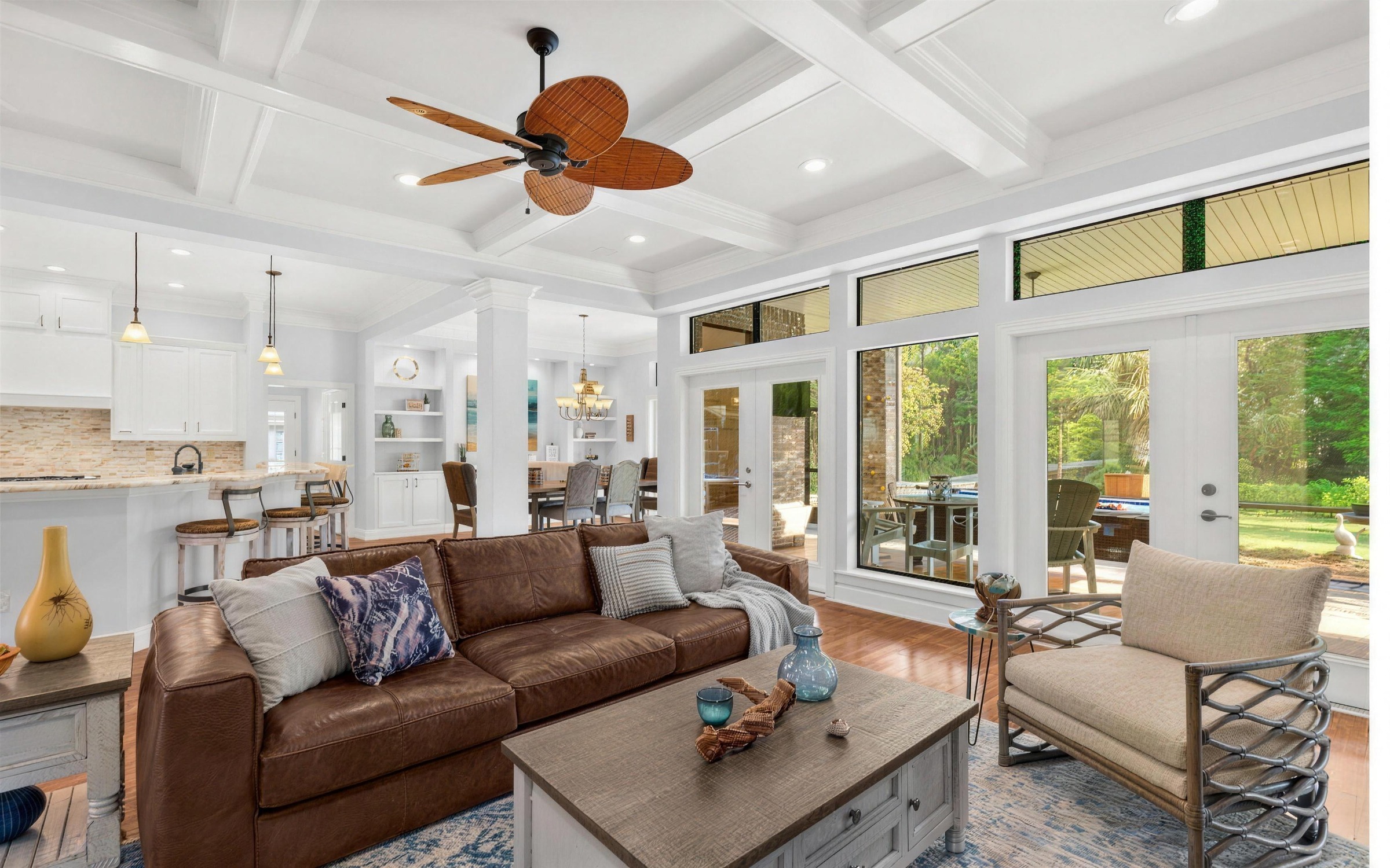 Coffered Ceiling & Family Room Painting — Jacksonville