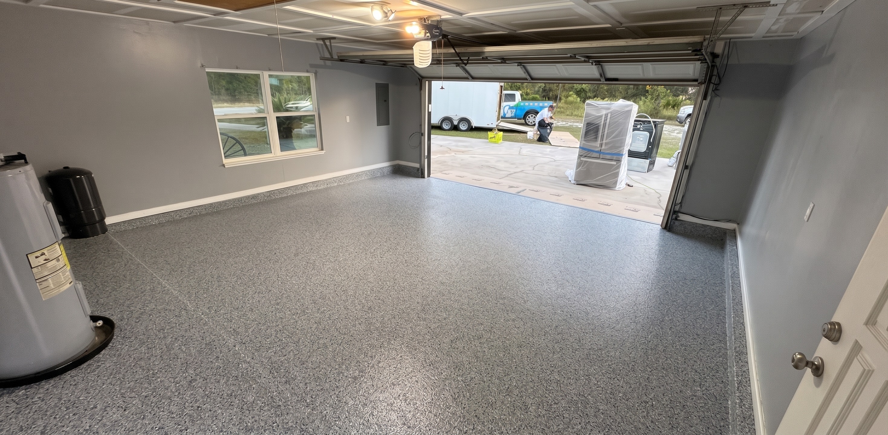 After the Maxville, FL 32234 - Epoxy Garage Floor Coating Project in Jacksonville, FL