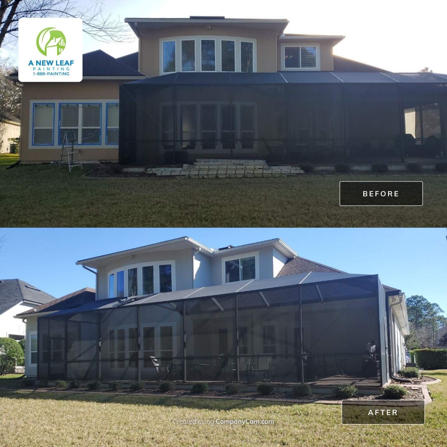 Completed residential exterior painting project in Coastal Oaks at Nocatee