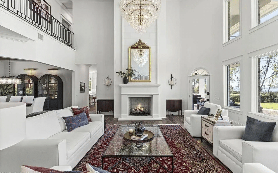 Finished high-end great room upper loft and balcony interior painting in Mandarin Jacksonville FL 32223